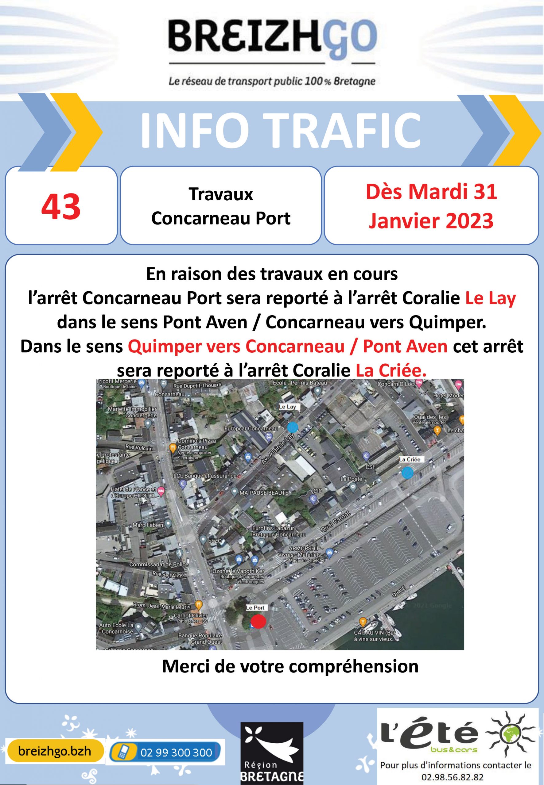Ligne 43 Concarneau Quimper